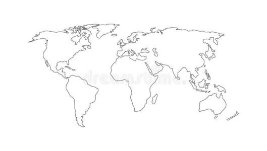 世界地图轮廓图片