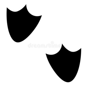 弯弯的小路照片鸭子脚印和小路.鸟爪子照片隔离的照片