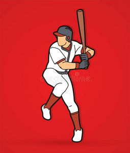 棒球演员行动漫画运动图解的照片