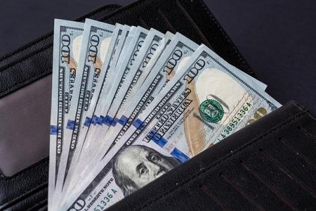 一百美元账单,美元背景照片