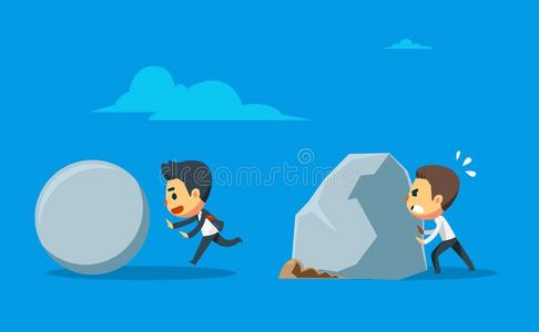 推人卡通画图片