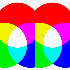 三原色红绿兰彩色值红色的绿色的蓝色许多颜色彩虹抽象的背景照片