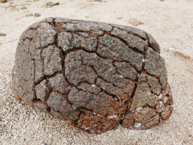 卵石岩石采用商行含锡砾石下的无矿基岩照片