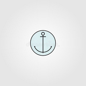 锚矢量轮廓标识波浪背景说明designate指明照片