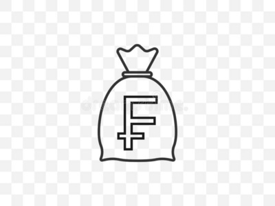 来自瑞士的法郎,钱袋偶像.矢量说明,平的设计照片