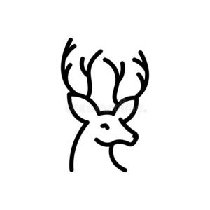 鹿线条图片