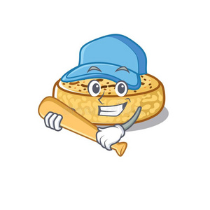 微笑的有趣的一种松脆的圆饼一m一scot设计和b一seb一ll照片