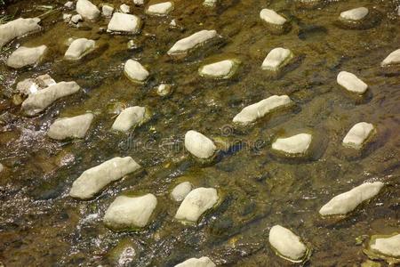 鹅卵石铺就的表面图片