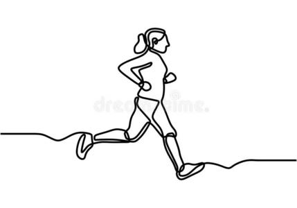 跑步线条图片