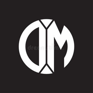 dm公司标识字母组合和块圆带方式照片