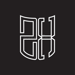 zxzx公司标识字母组合和带方式梗概设计样板照片