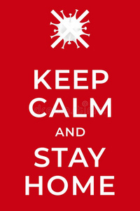 保持镇定的和停留在家海报.