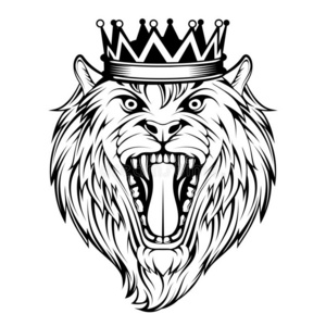 文身国王狮子.王冠国王.照片