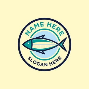 鱼徽章/象征标识说明.aux.能够是用过的为海产食品物品照片