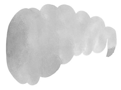 怀特抽象水彩中立的灰色云-合适的弄脏.黑的和白色的怀特照片