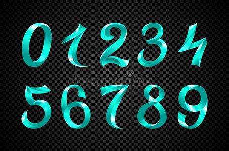 字文本适合卡片, 小册子或版式标志设计放置关于节日的蓝色带数字矢量