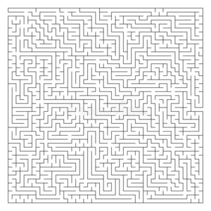 复杂的方形迷宫图片