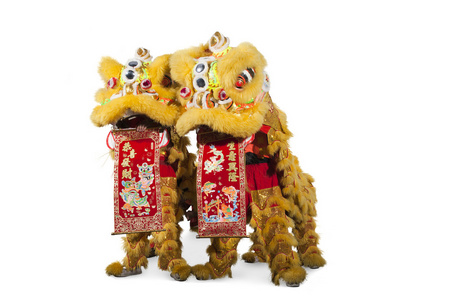 春节舞狮子图片