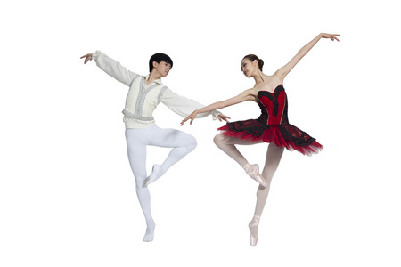 棚拍双人芭蕾舞照片