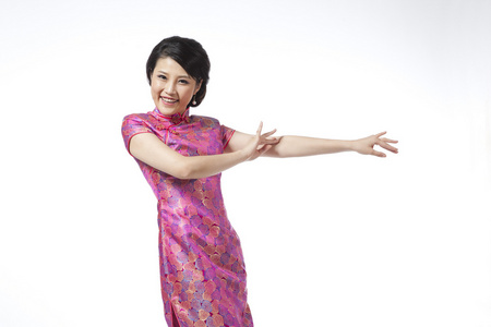 王珂穿旗袍照片图片