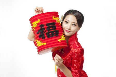中国女人的灯笼图片