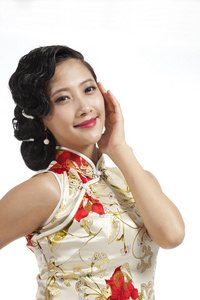 王珂穿旗袍照片图片