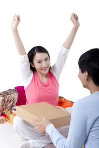 欧美人送礼物图片