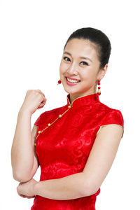 王珂穿旗袍照片图片