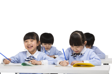 写作业的小男孩小学生写作业照片