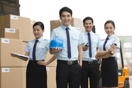 仓库管理员团队物流仓库管理人员团队照片