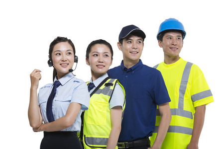 安全帽工人中国人女图片