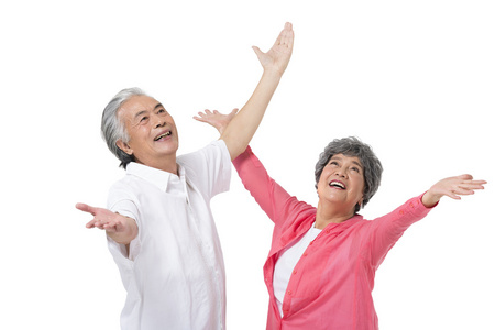 快乐的老年夫妇照片