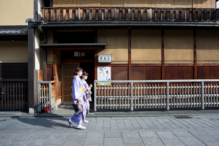 日本京都祗园地区街景