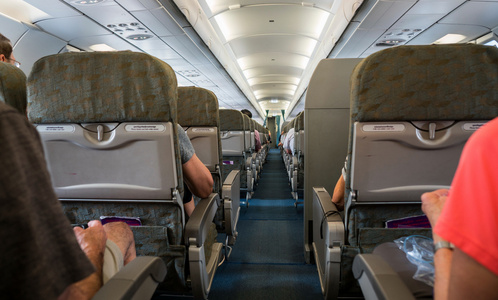 空座位商用飞机客舱排的座位空飞机座位-经济舱或经济舱公务机头等舱