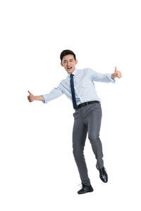 年轻商务人士点赞照片