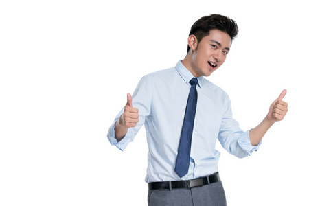 年轻商务人士点赞照片