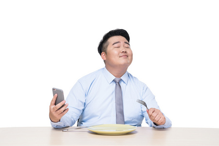 吃饭手机图片