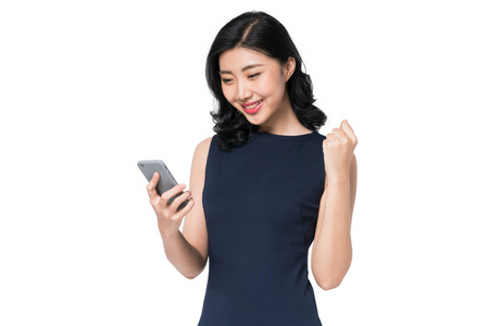 职业女性使用手机照片