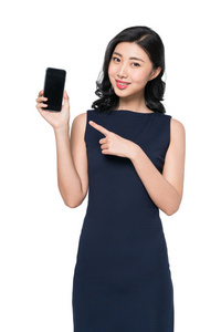 职业女性使用手机照片