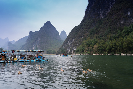 广西桂林杨堤码头照片