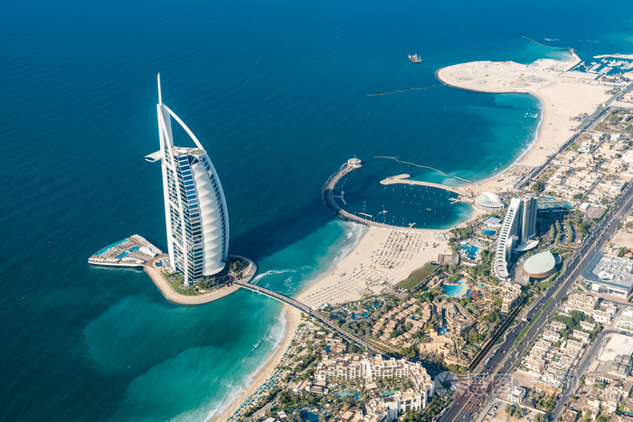 鸟瞰迪拜城市全景照片-正版商用图片3ae04g-摄图新视界