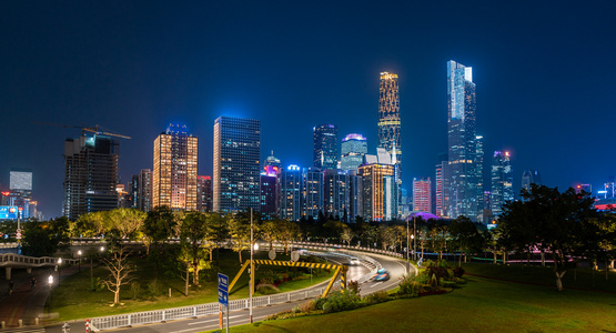 广州城市夜景照片