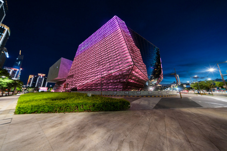 深圳博物馆夜景照片