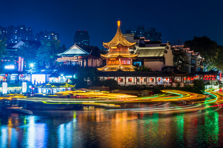 南京夫子庙夜景照片