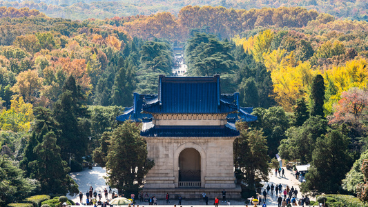 墓道南京中山陵碑亭照片