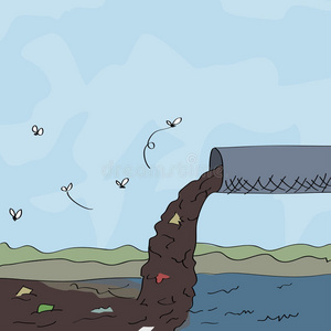 水污染漫画图片