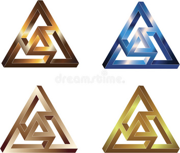 双的莫比乌斯三角形照片