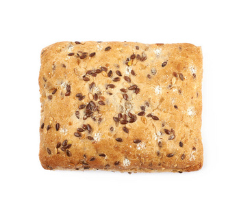 正方形汉堡包面包隔离的照片