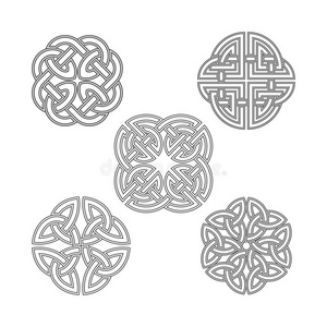 老凯尔特十字架矢量凯尔特人的结.种族的装饰.照片