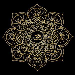 佛物奢侈金色的曼荼罗照片